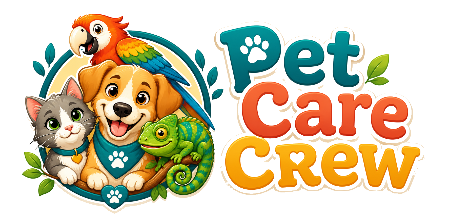 Pet Care Crew logo with the tagline Every Pet. Every Helper. One Crew.